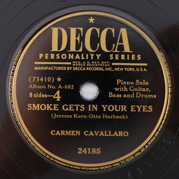Carmen Cavallaro – Dancing In The Dark - 4x 10" 78 rpm Record Book Set P-169 - Picture 14 of 16